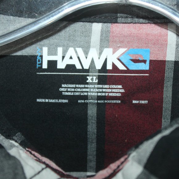 Tony Hawk Plaid Button Up Dress Shirt Youth Size XL - Picture 4 of 4
